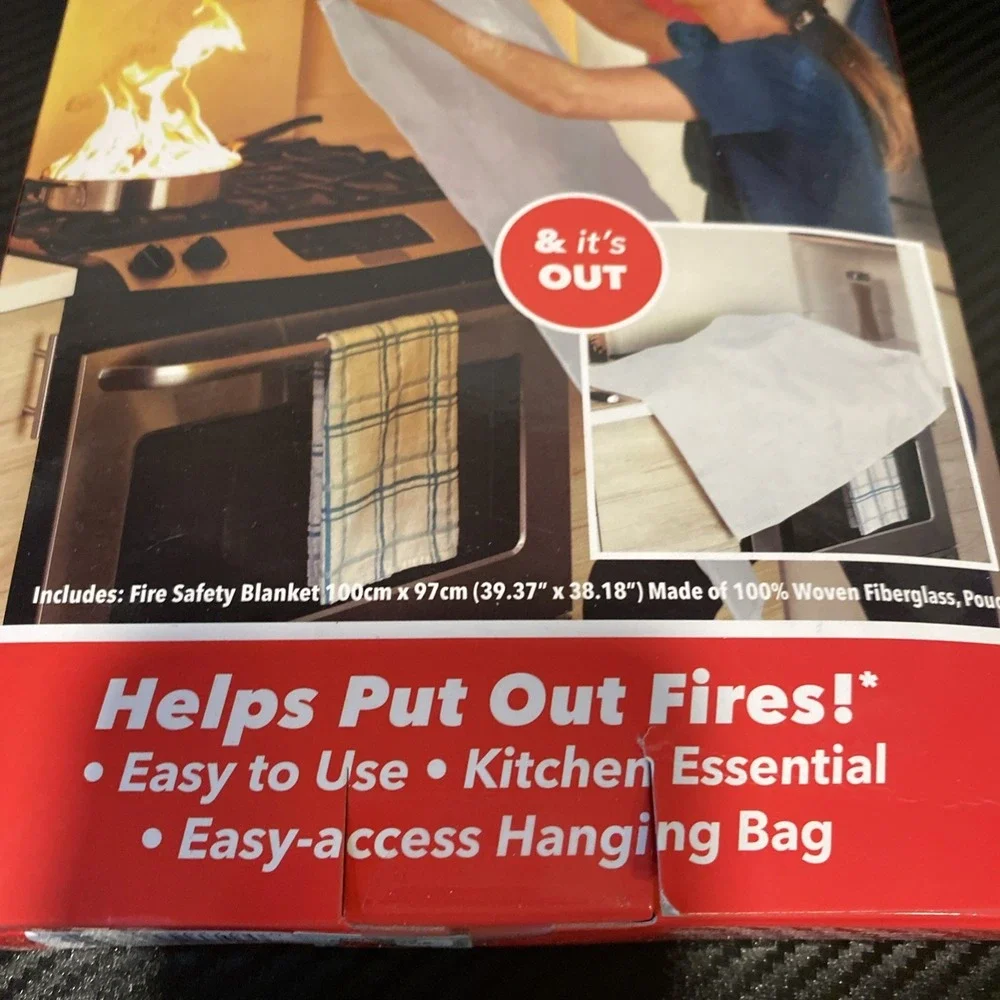 Over‎ & Out Fire Safety Blanket 39.37X38.18